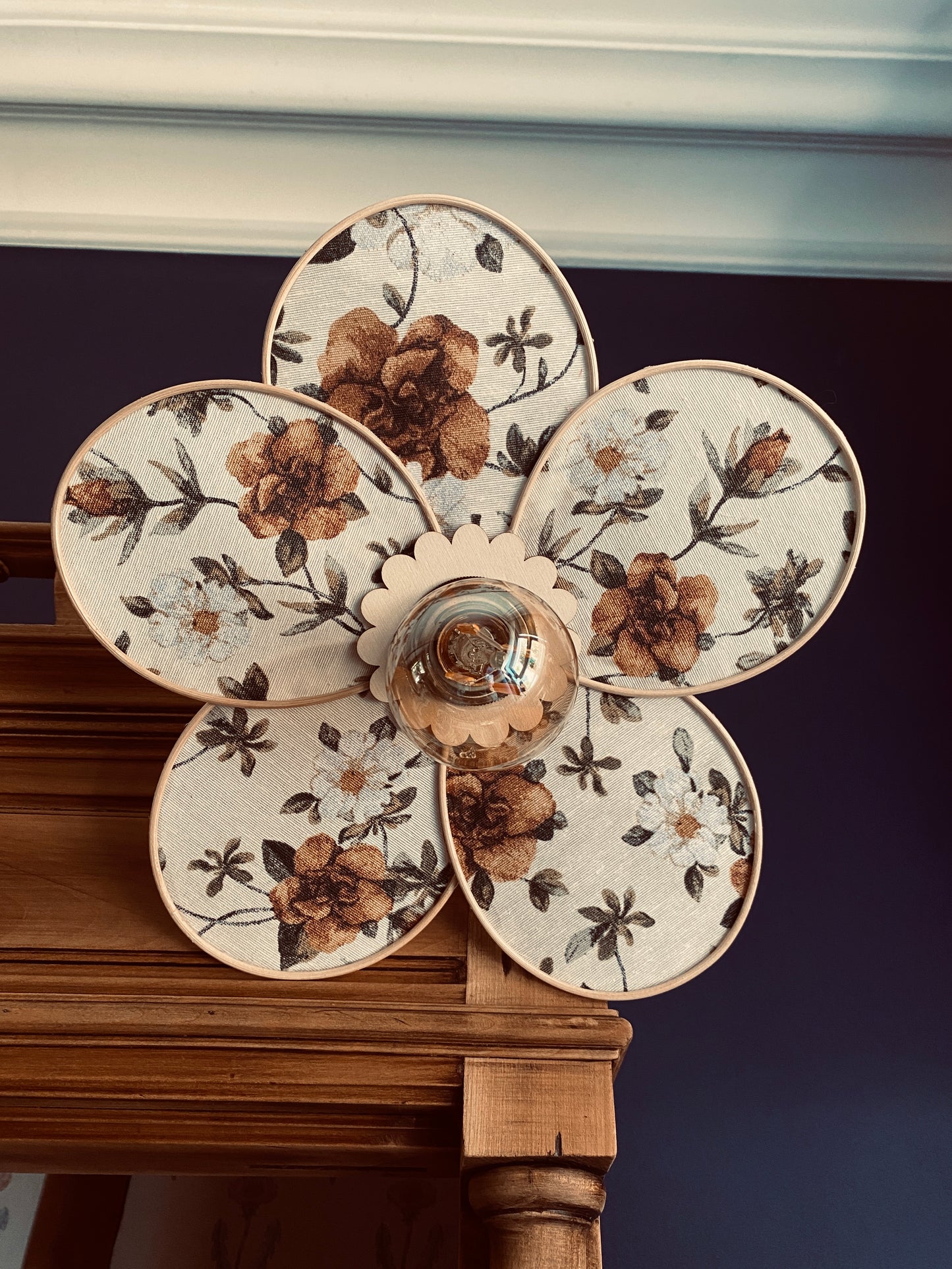 Lampe Anna charme anglais fleuri