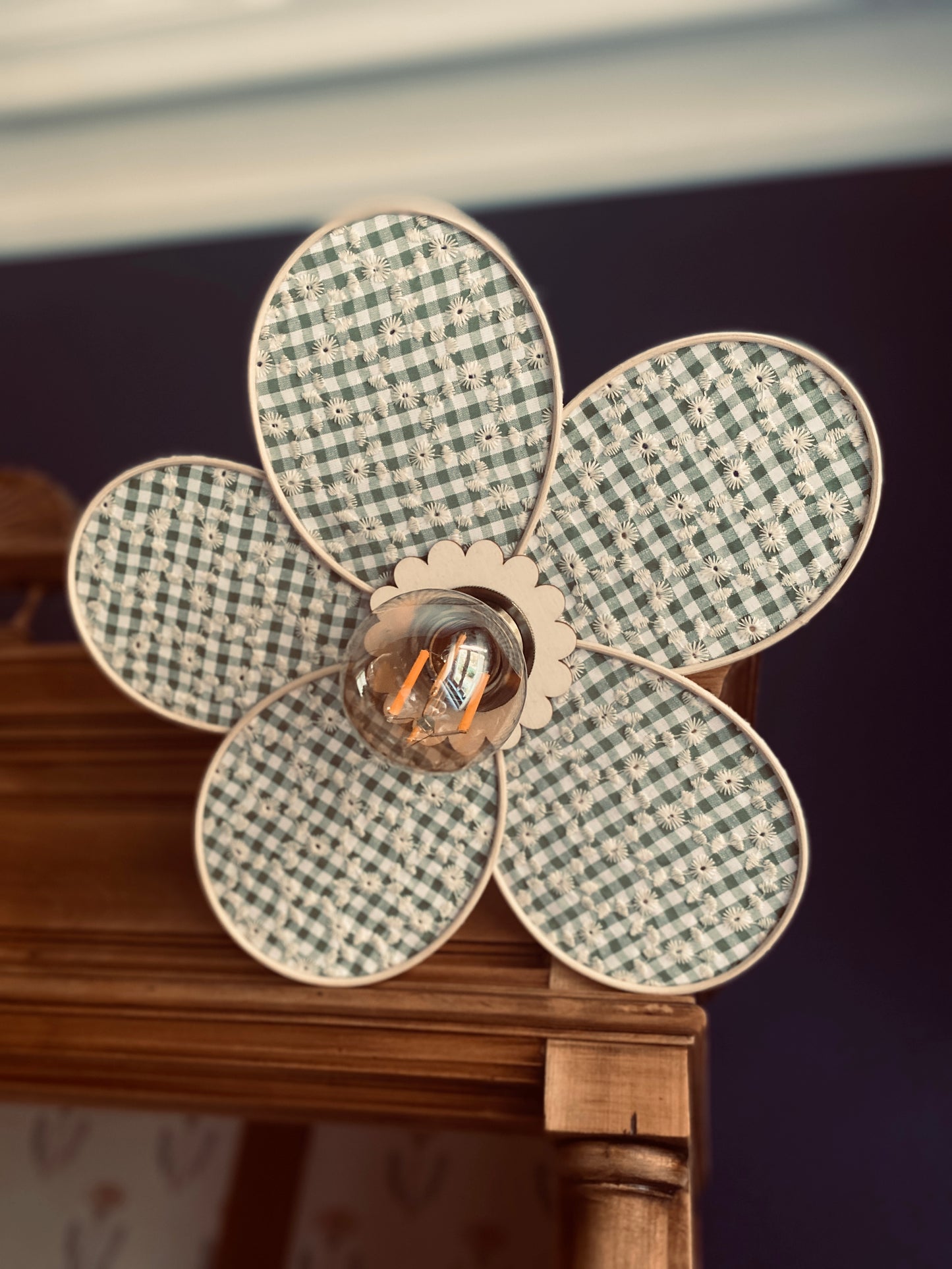 Lampe Anne vichy verte
