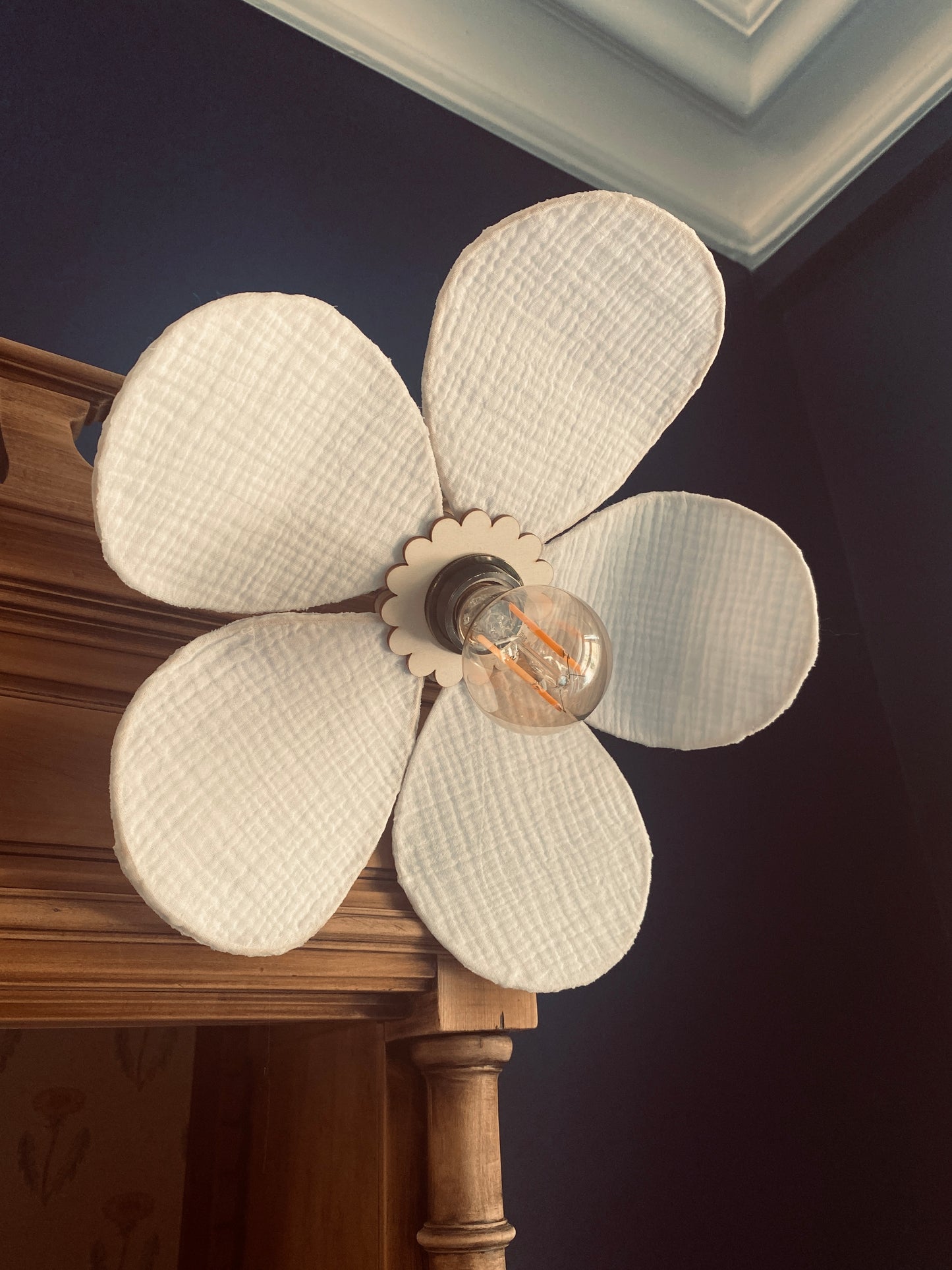 Lampe Rosalie articulée gaze de coton