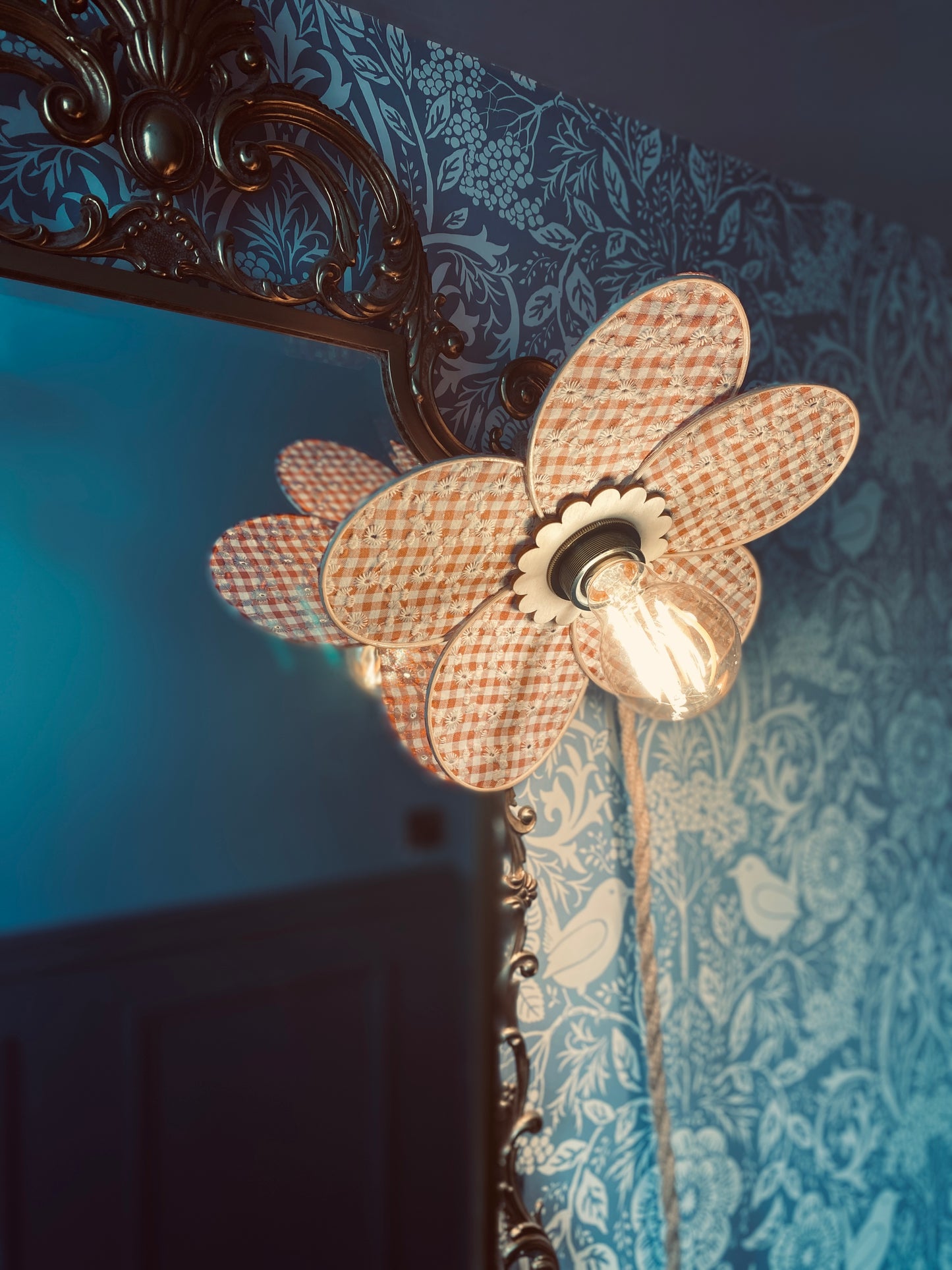 Lampe Anna vichy bordeaux