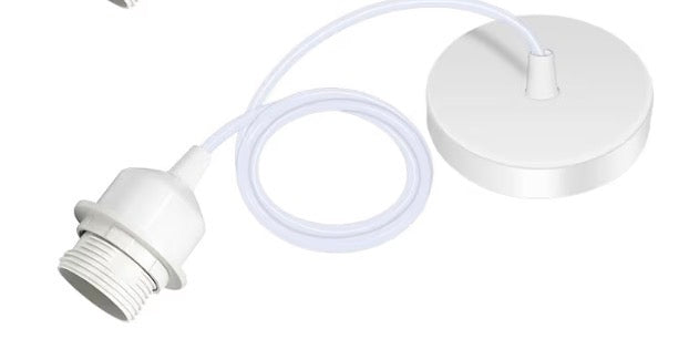 Suspension Violette gaze de coton beige