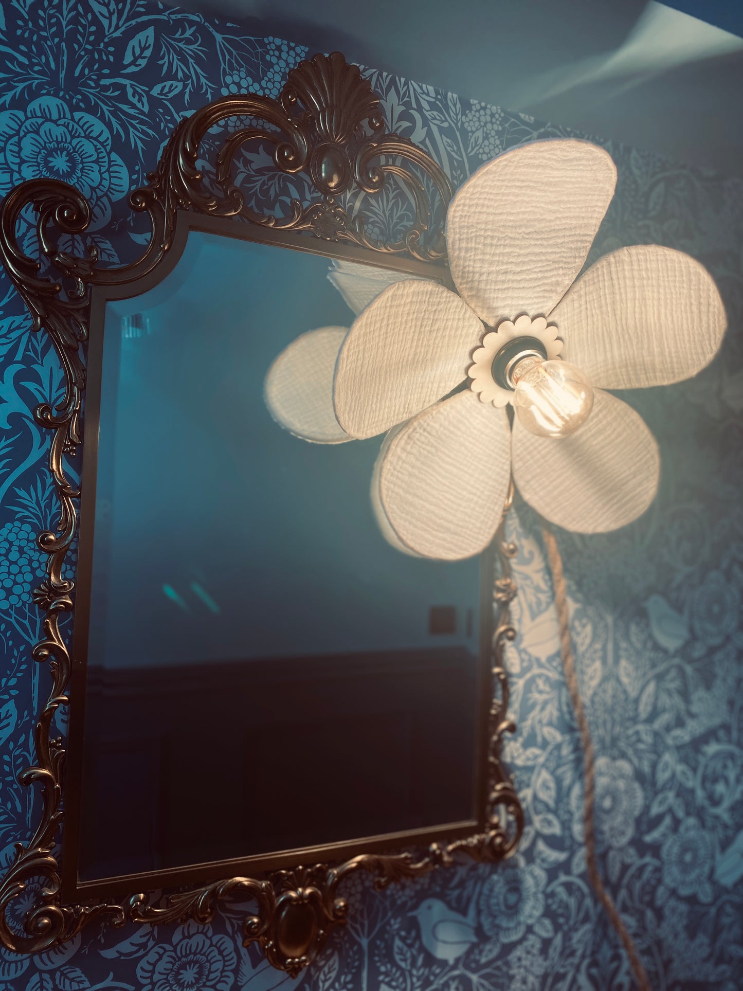 Lampe Rosalie articulée gaze de coton