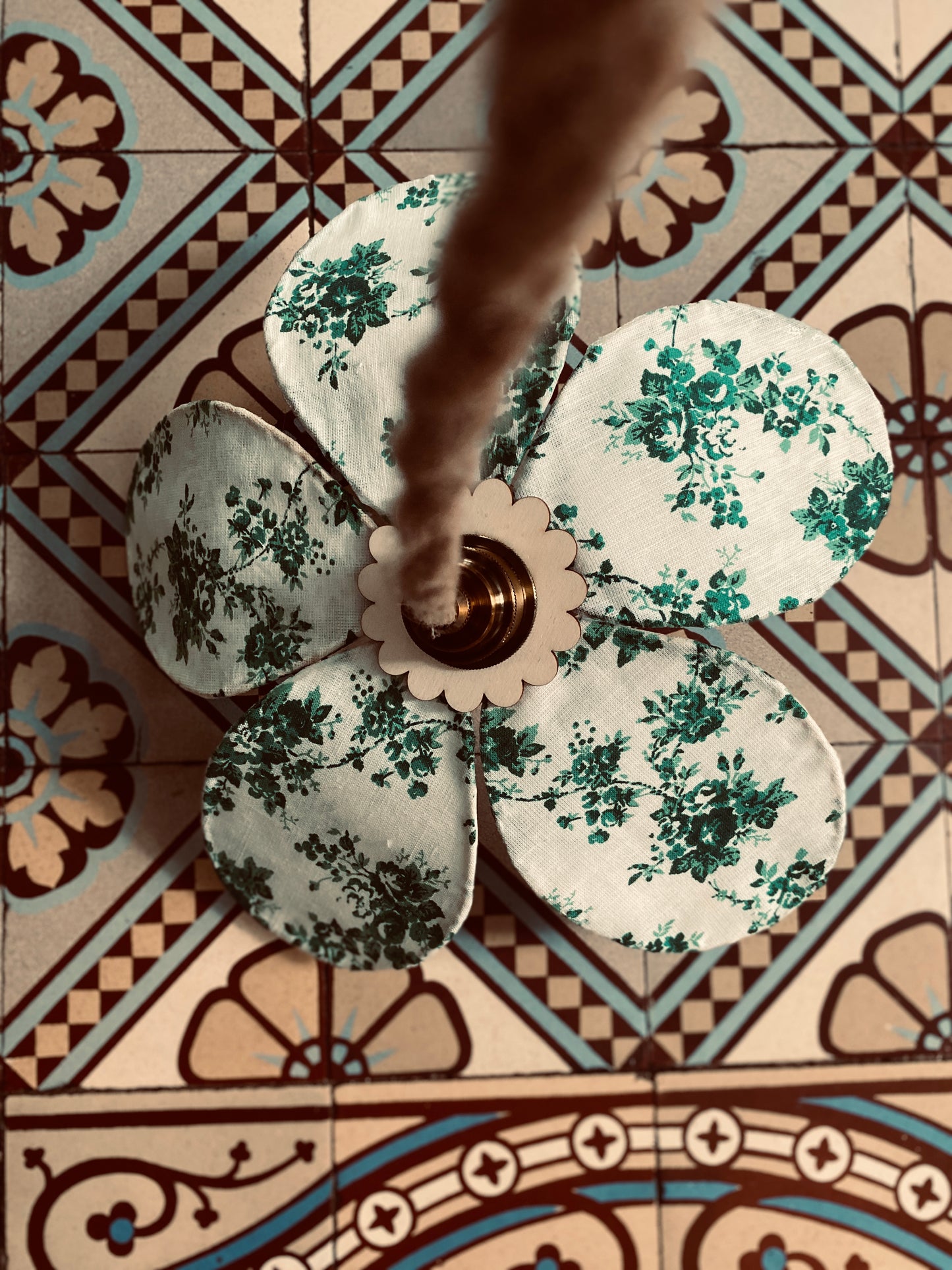 Lampe Rosalie romantique verte
