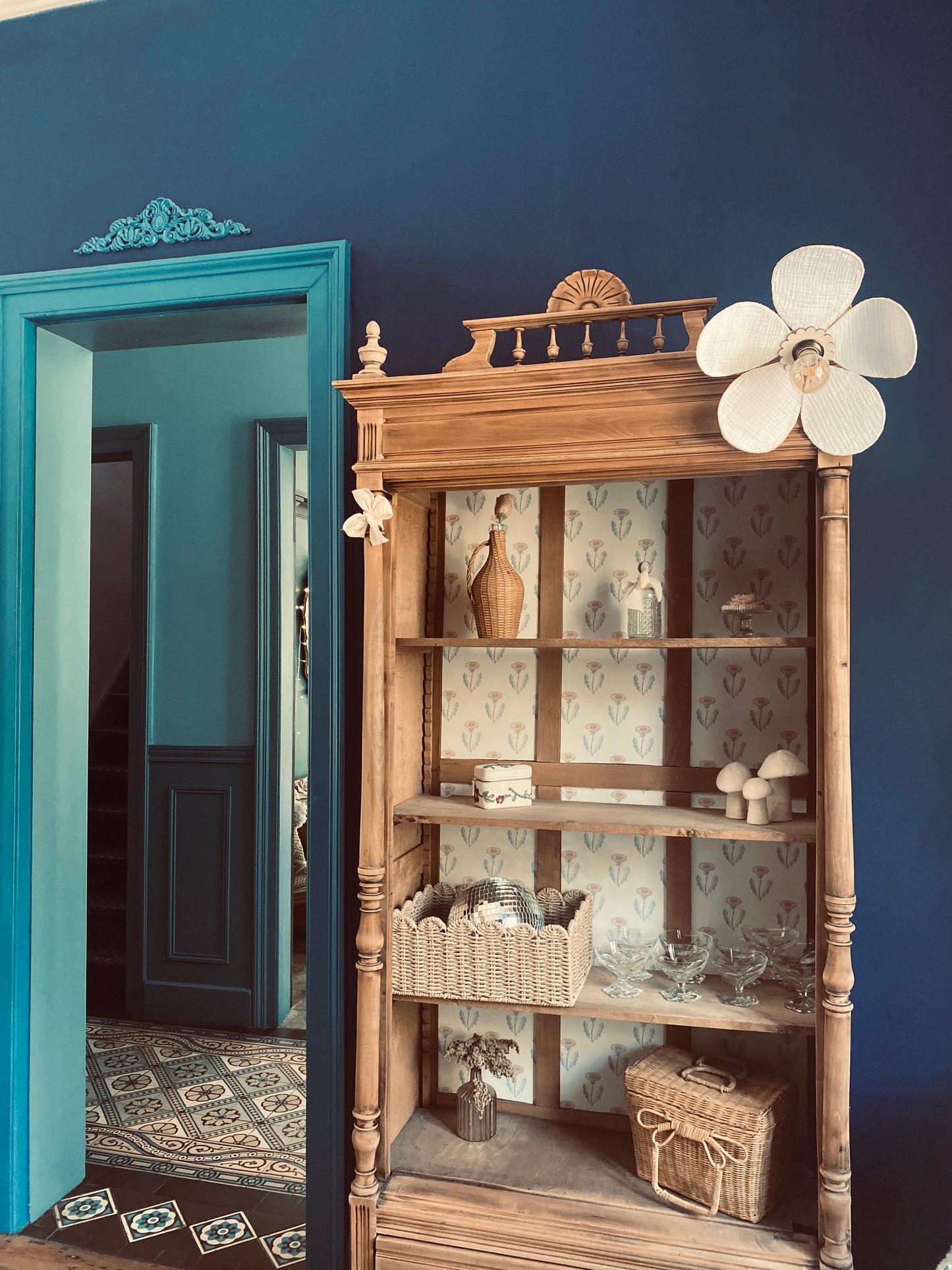 Lampe Rosalie articulée gaze de coton