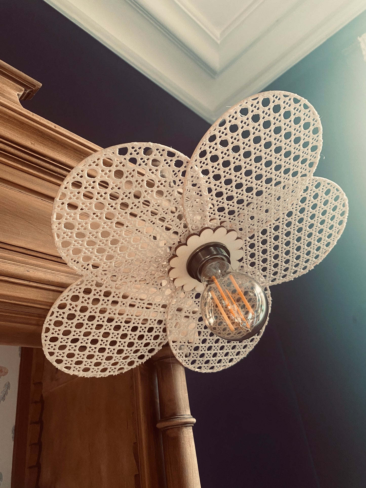 Lampe Anna esprit cannage