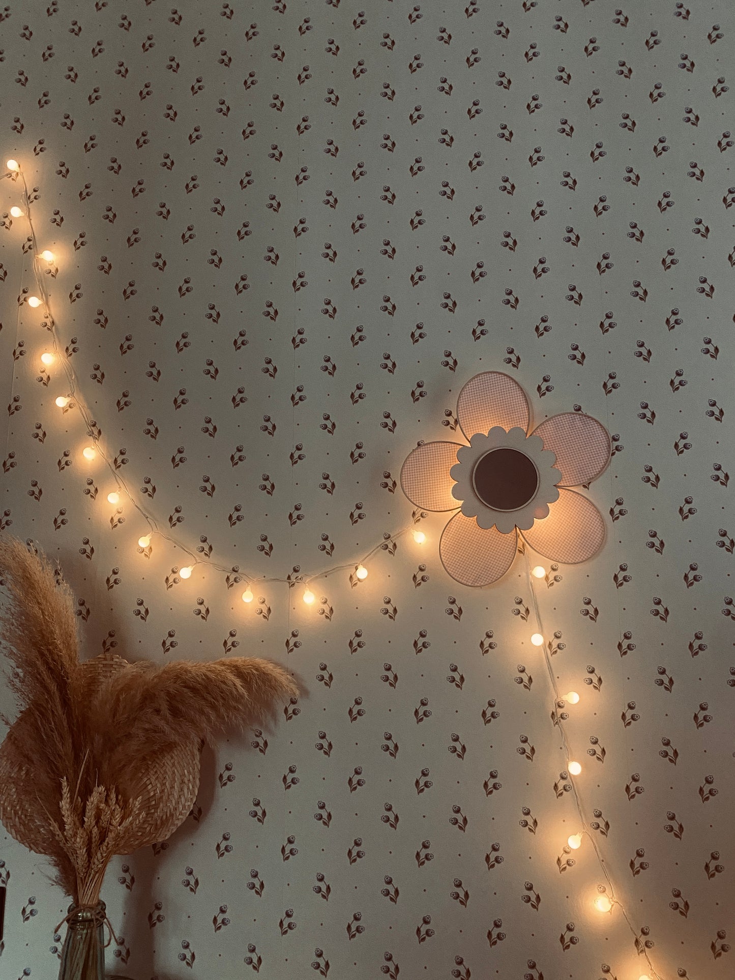 🌸 Miroir floral Vichy Rose tendre