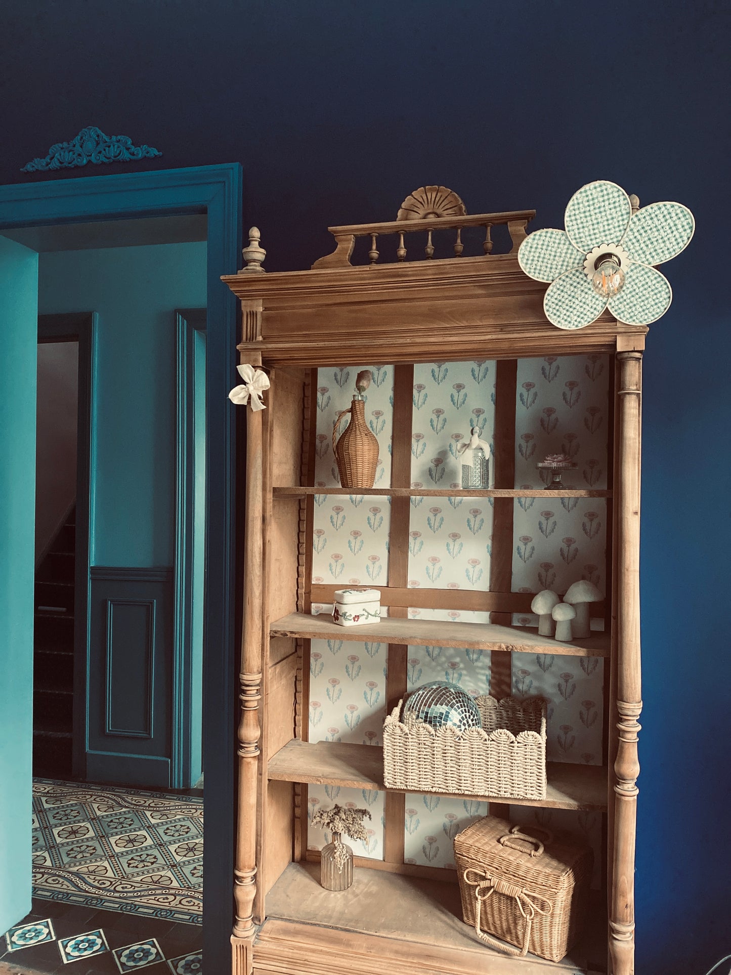 Lampe Anne vichy verte