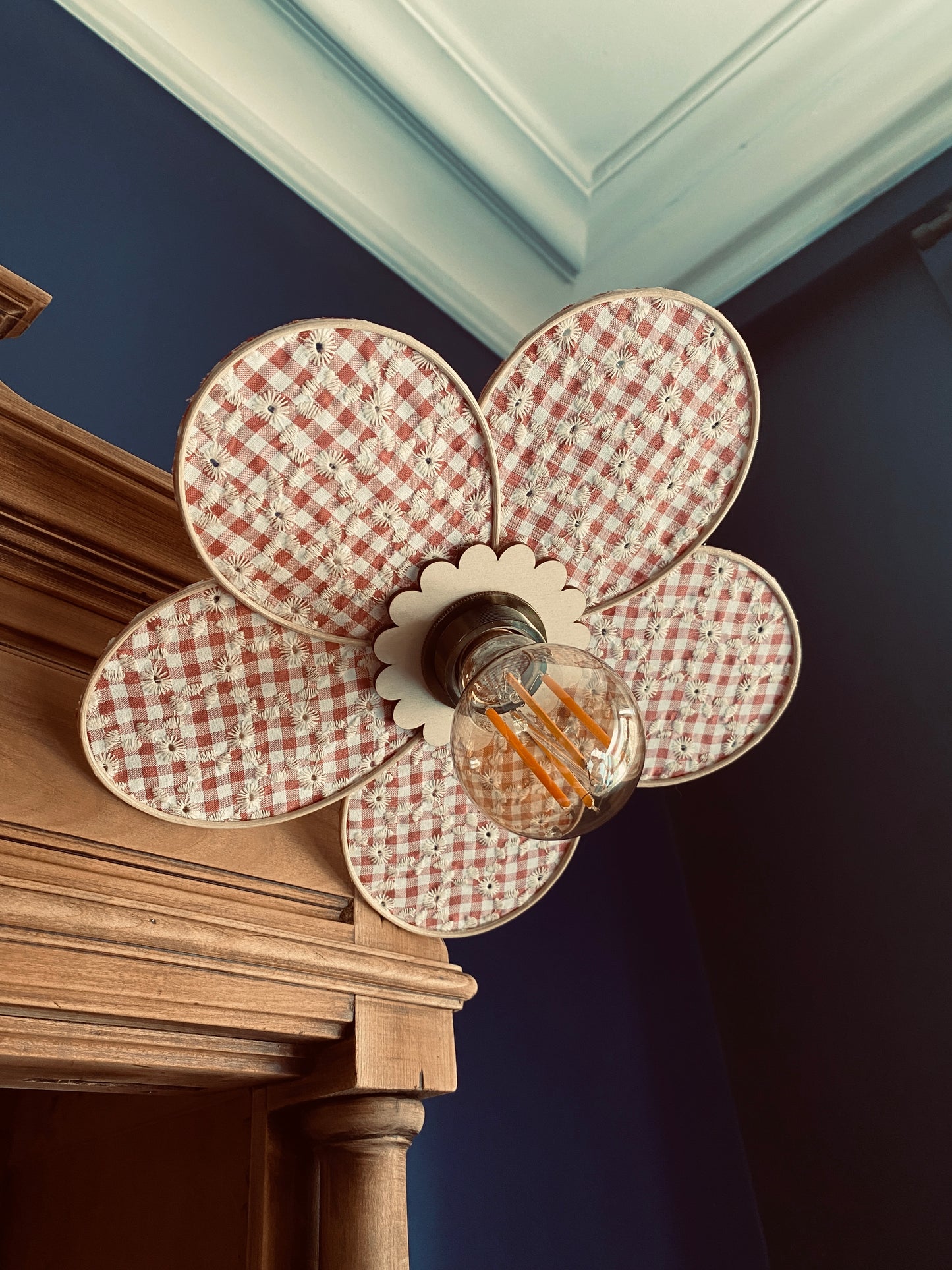 Lampe Anna vichy bordeaux