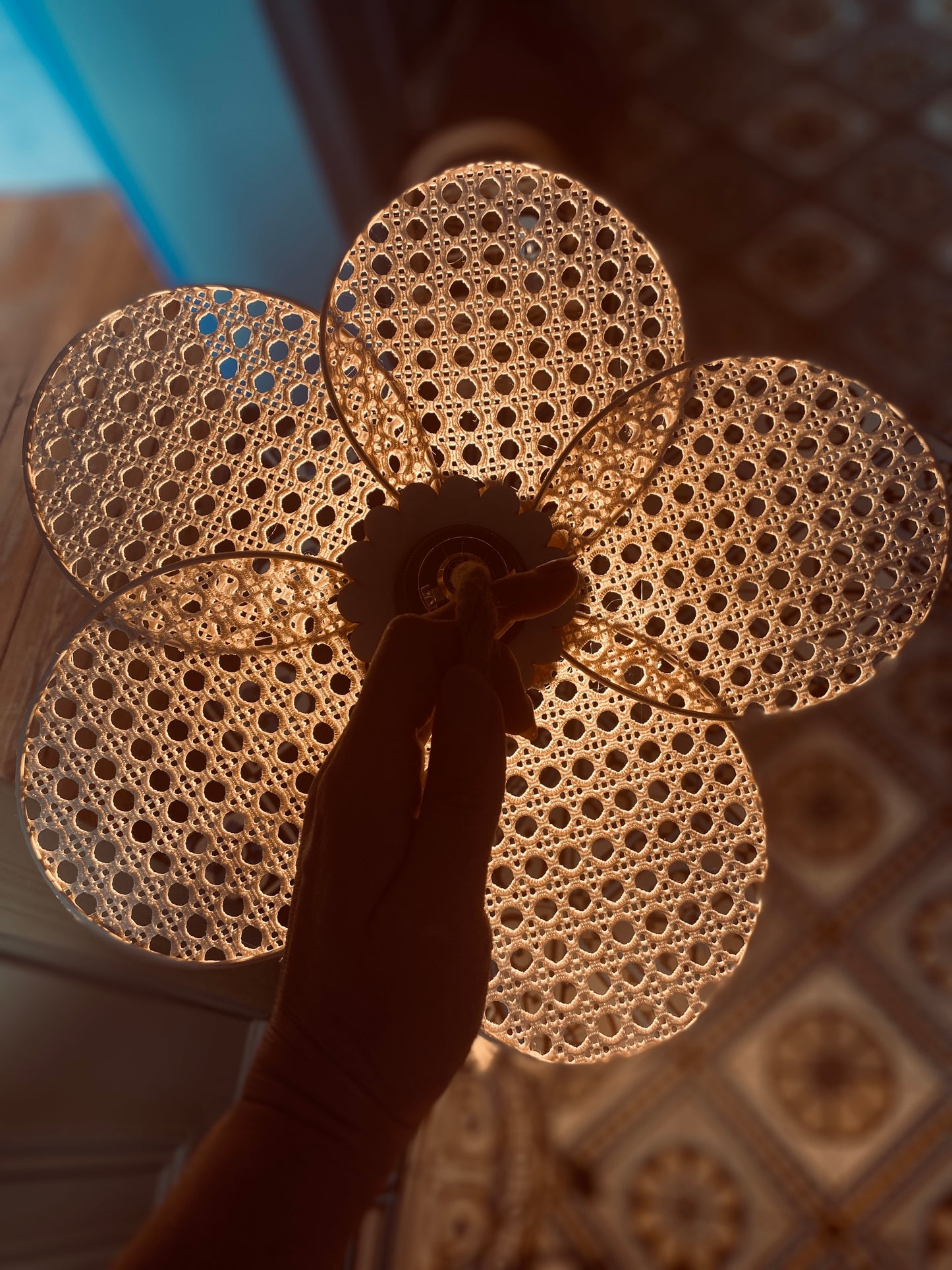 Lampe Anna esprit cannage
