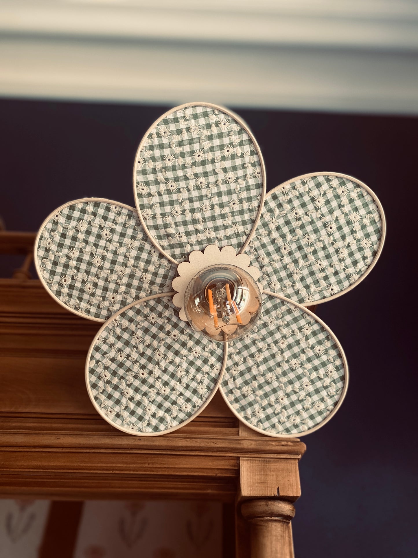 Lampe Anne vichy verte