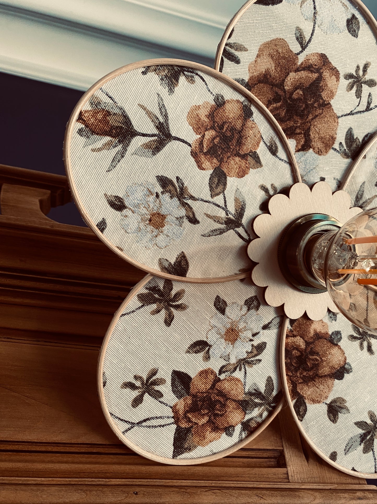 Lampe Anna charme anglais fleuri