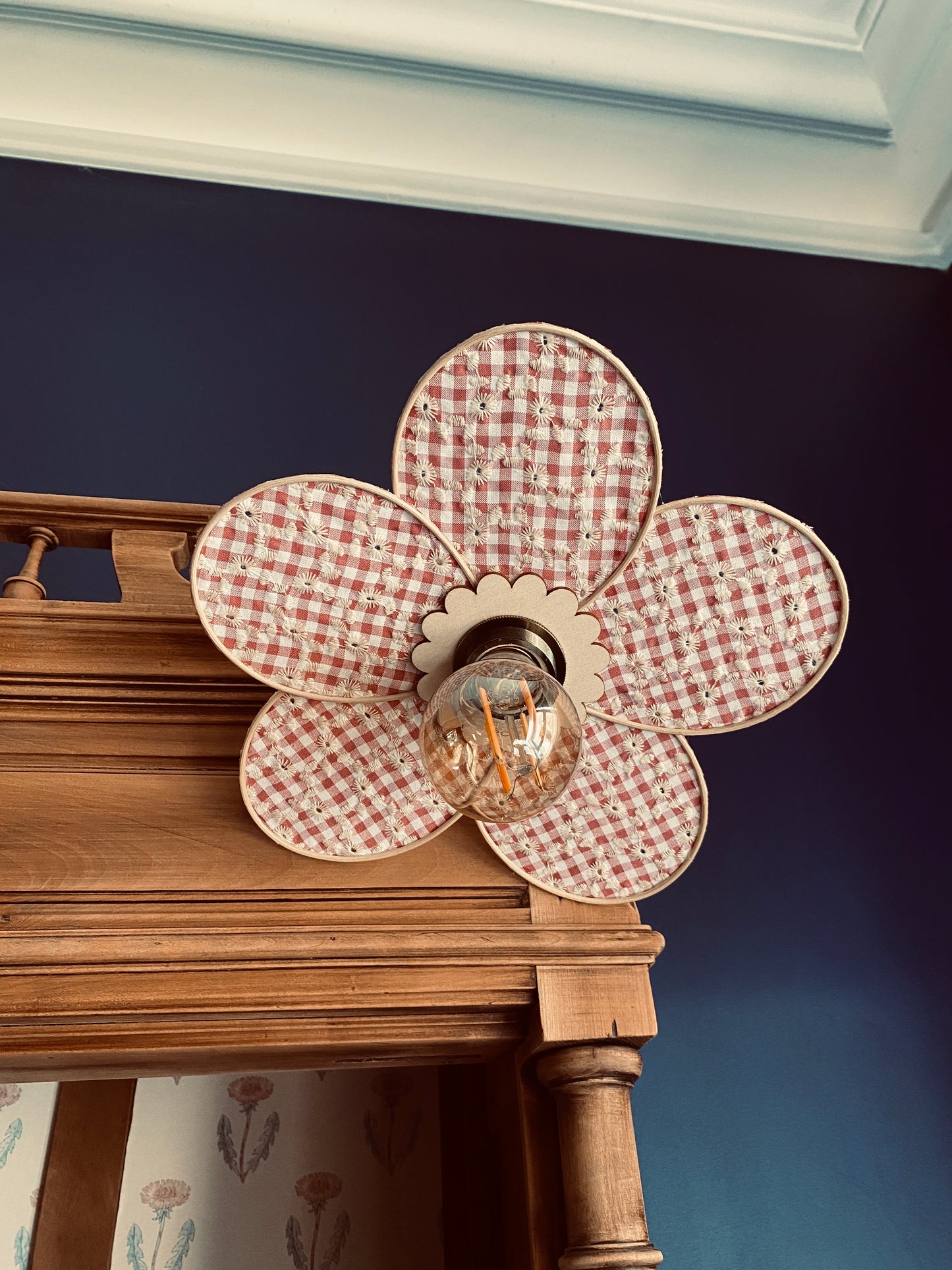 Lampe Anna vichy bordeaux