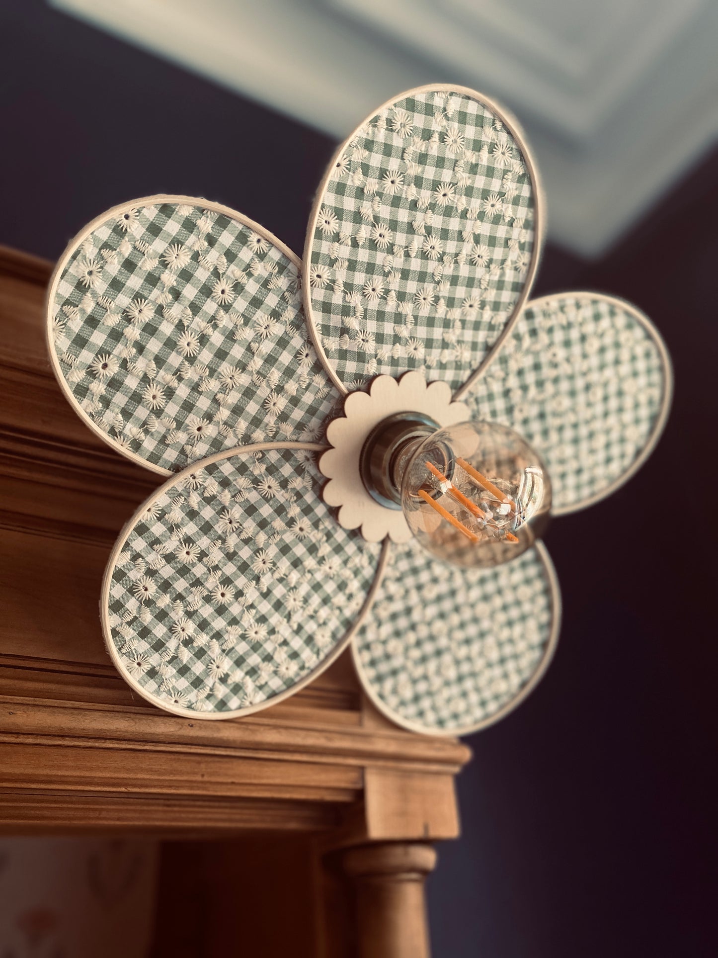 Lampe Anne vichy verte