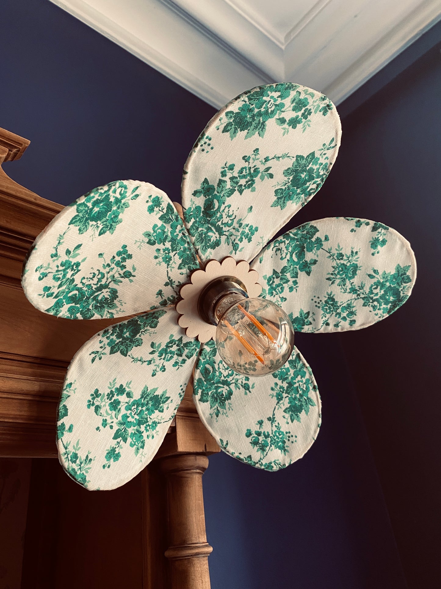 Lampe Rosalie romantique verte