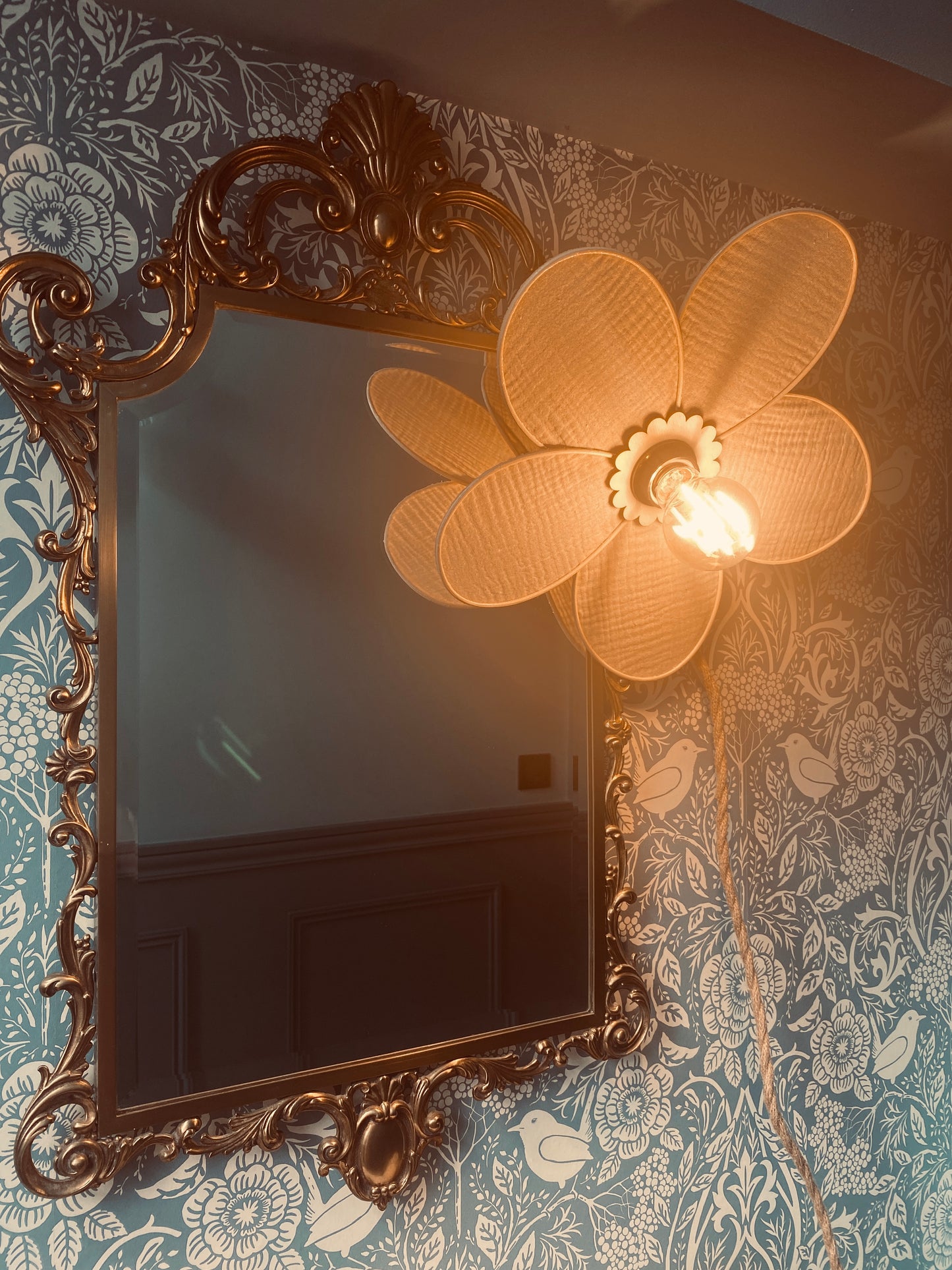 Lampe Anna en gaze de coton beige | douceur naturelle & élégance intemporelle