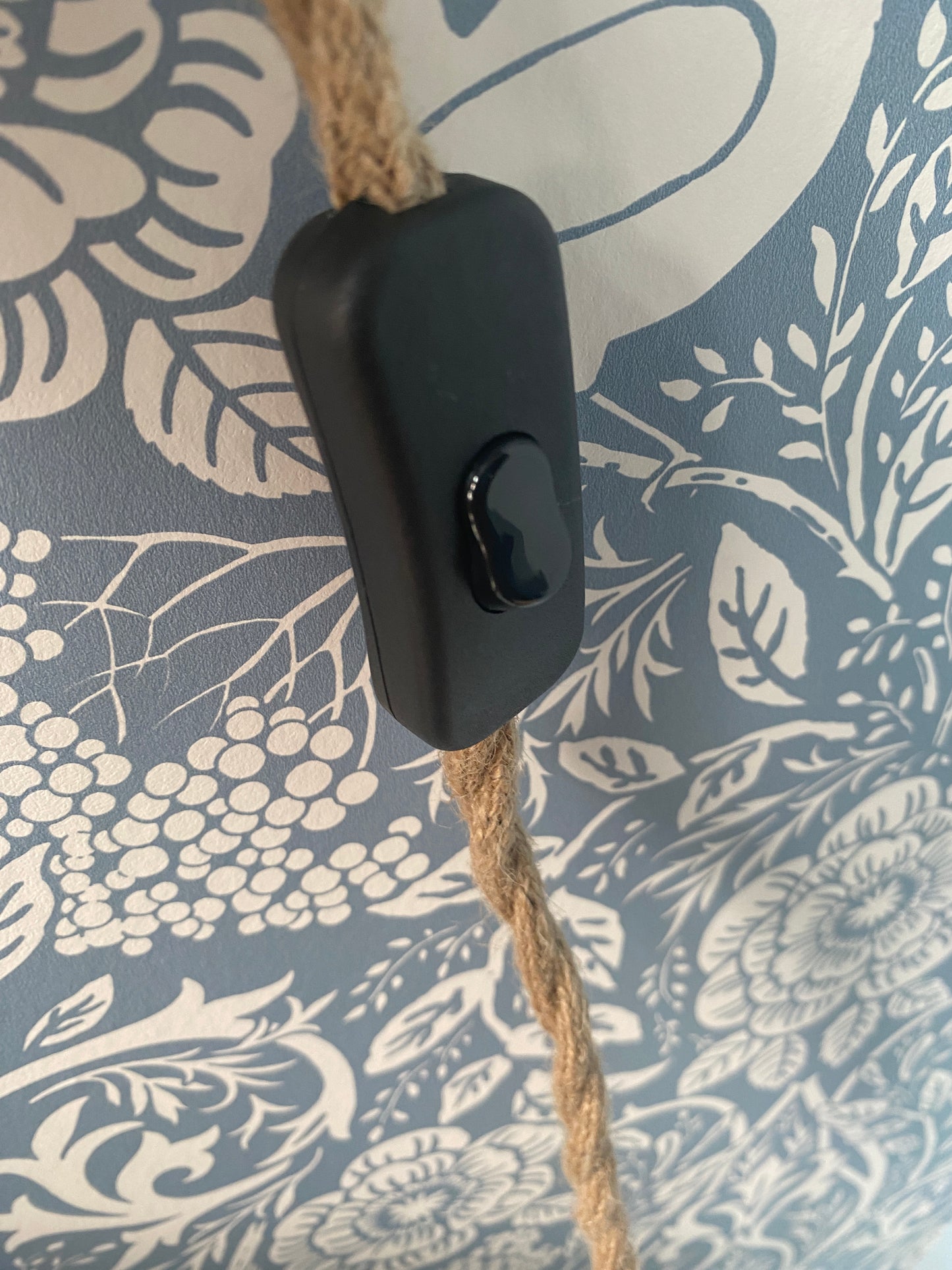 Lampe fleur Anna toile de jute