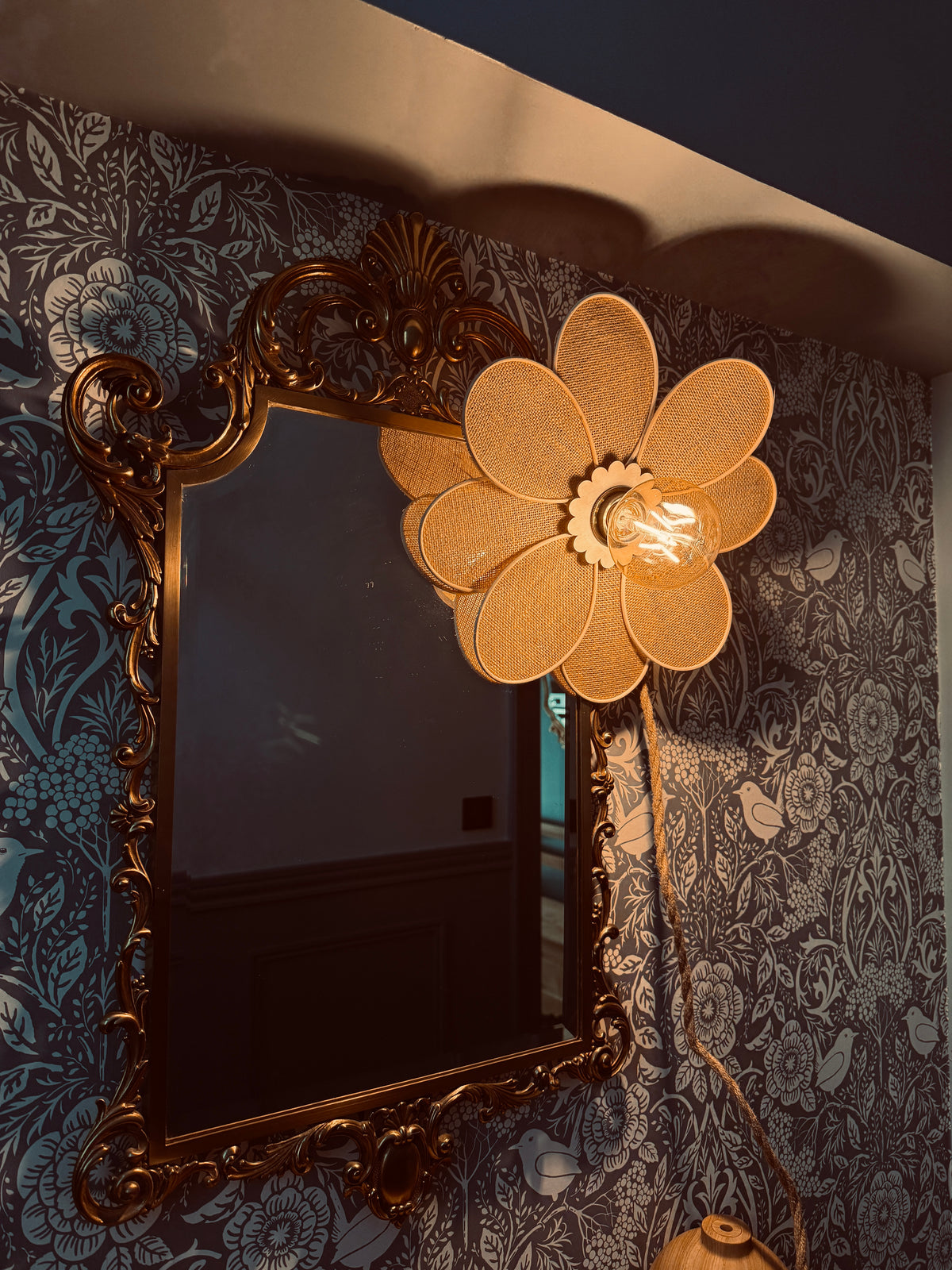 Marguerite – Lampe en toile de jute et rotin | esprit naturel & charme bohème