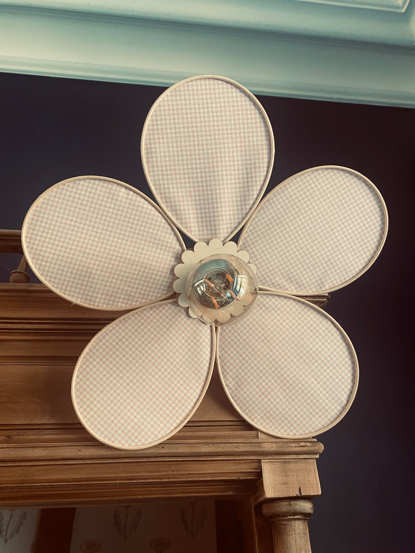Lampe Anna vichy rose tendre