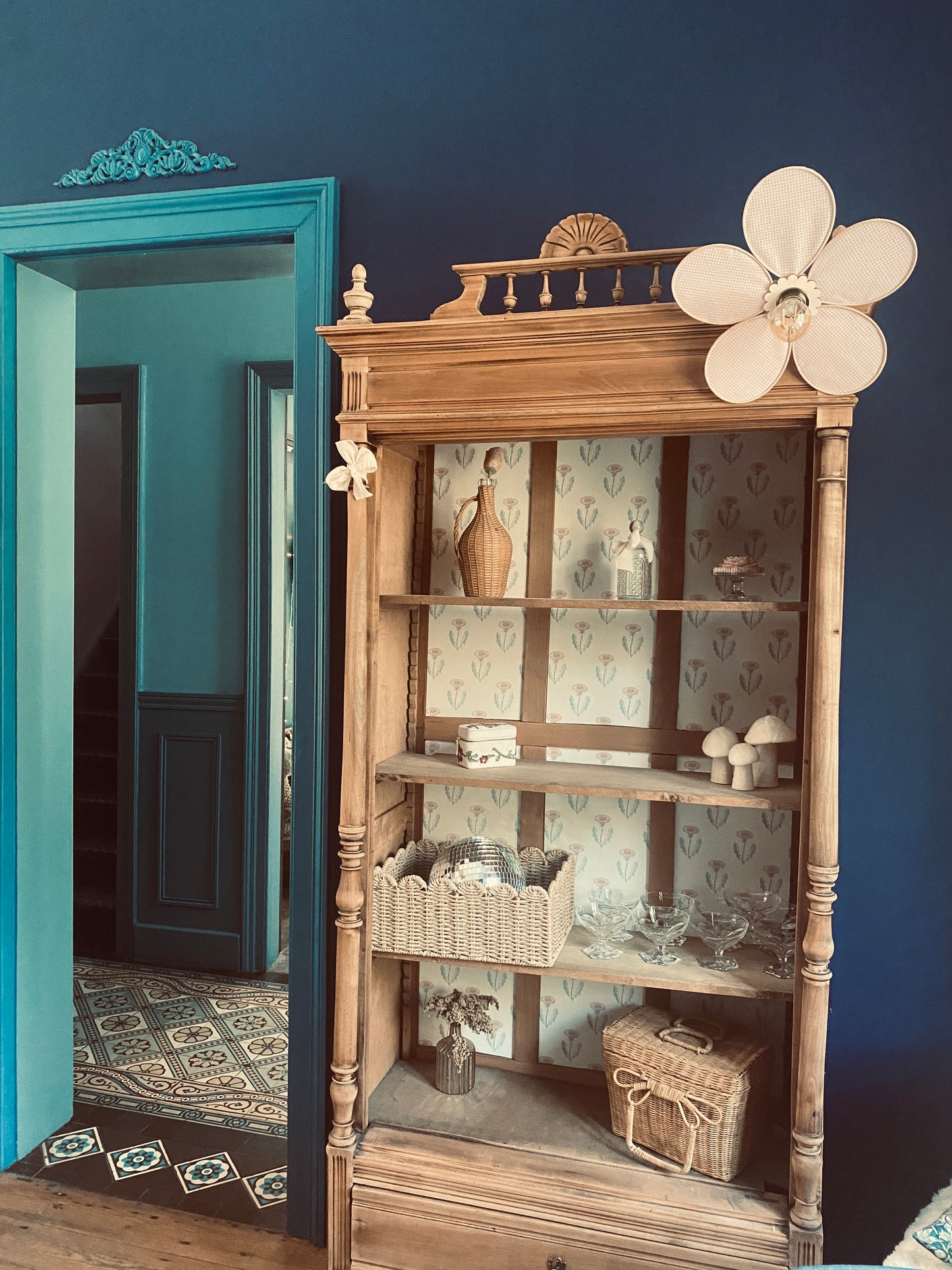 Lampe Anna vichy rose tendre