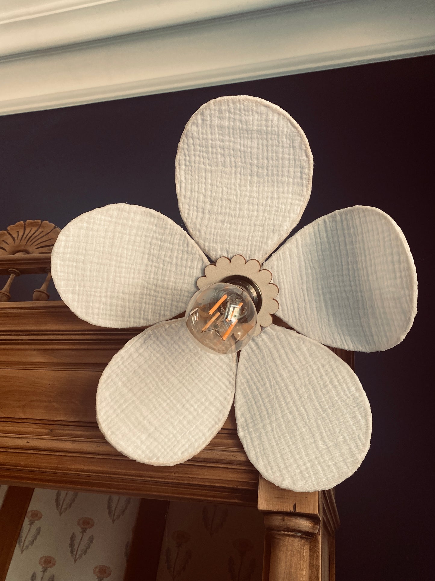 Lampe Rosalie articulée gaze de coton
