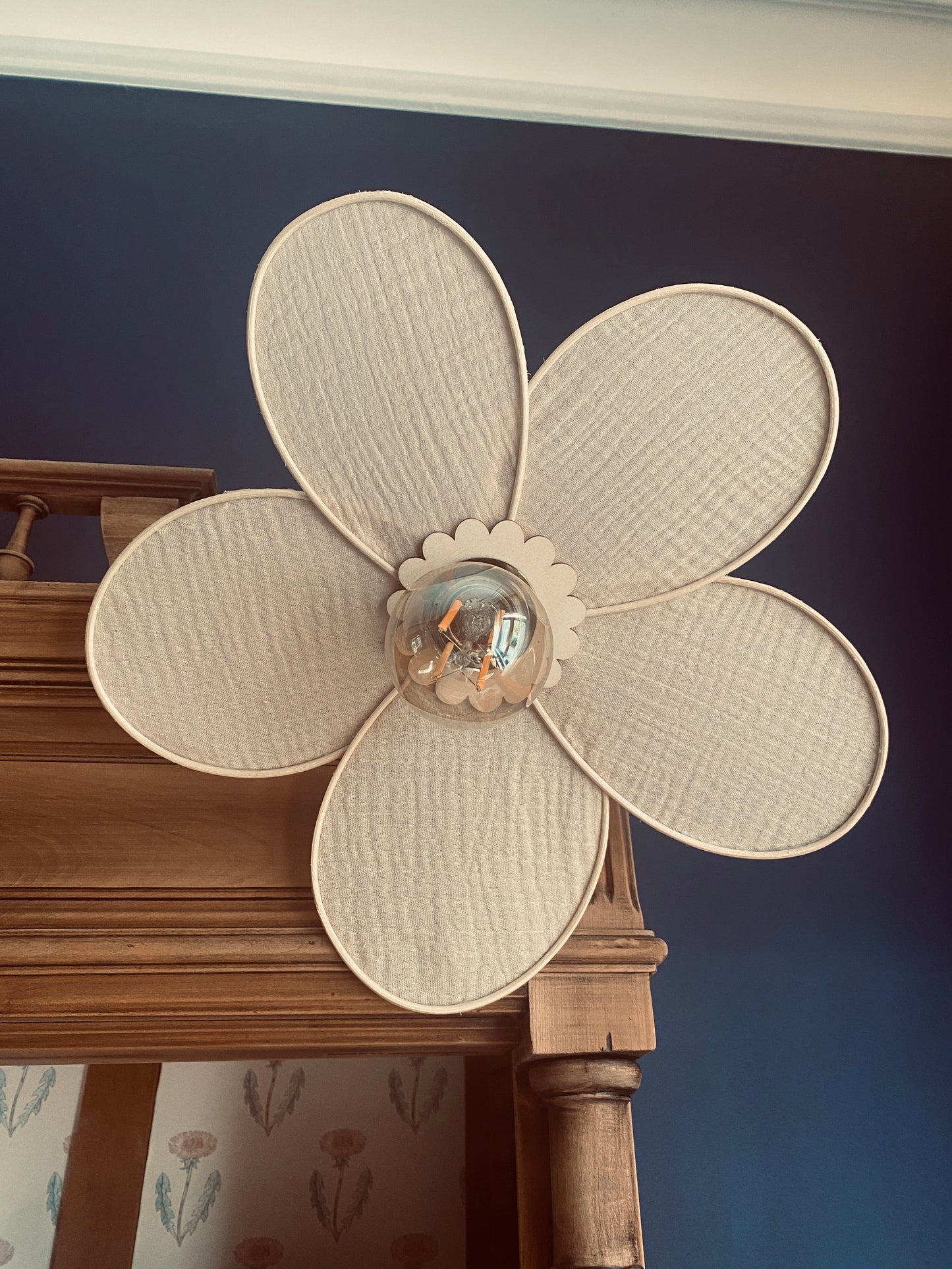 Lampe Anna en gaze de coton beige | douceur naturelle & élégance intemporelle