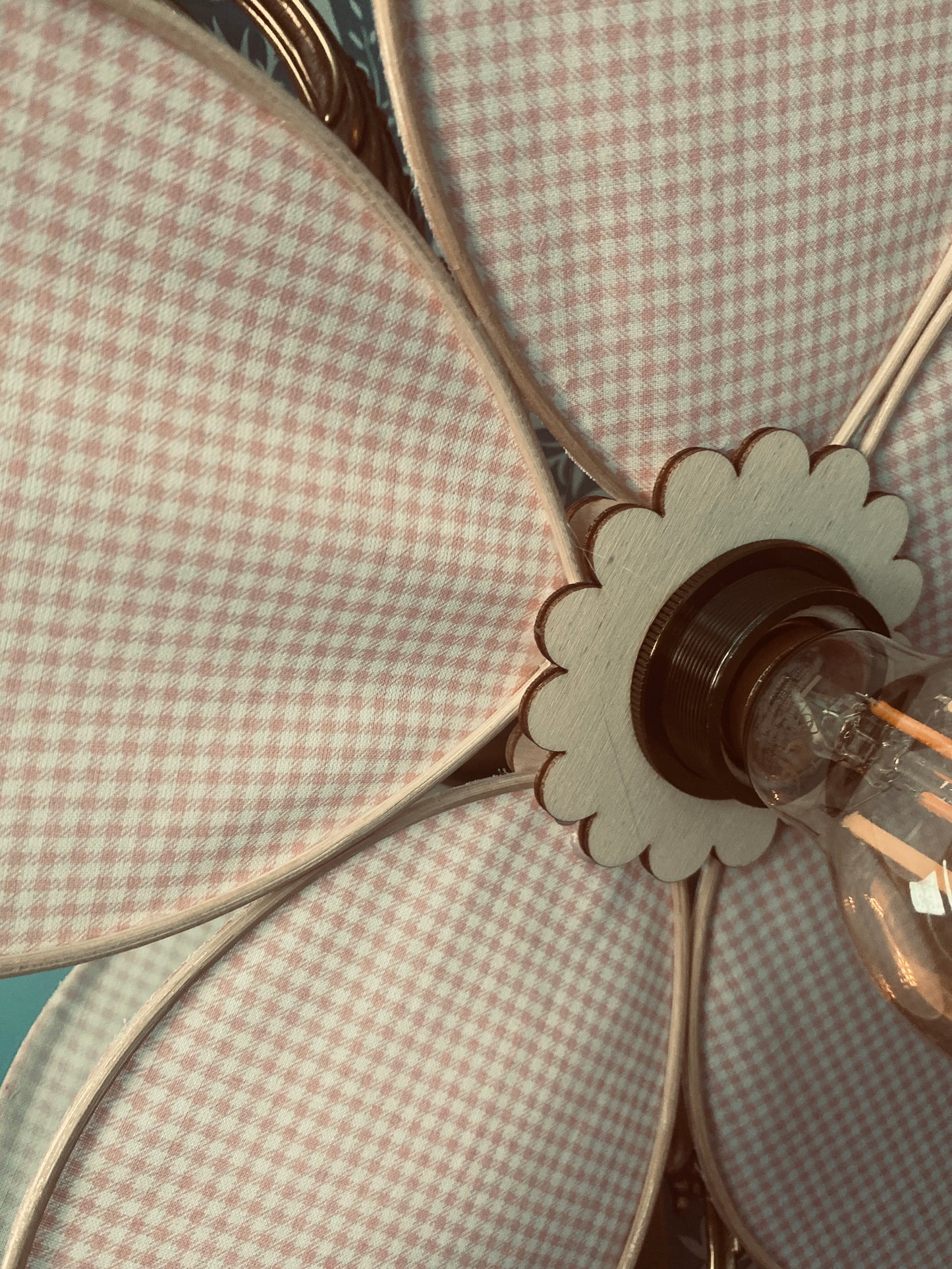 Lampe Anna vichy rose tendre