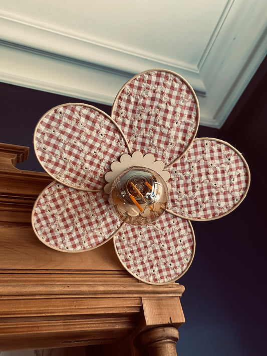 Lampe Anna vichy bordeaux