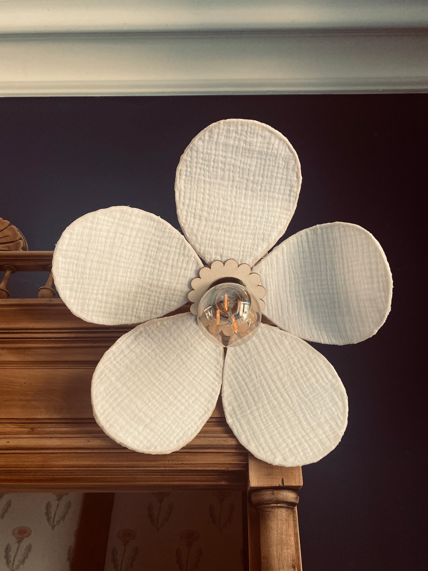 Lampe Rosalie articulée gaze de coton
