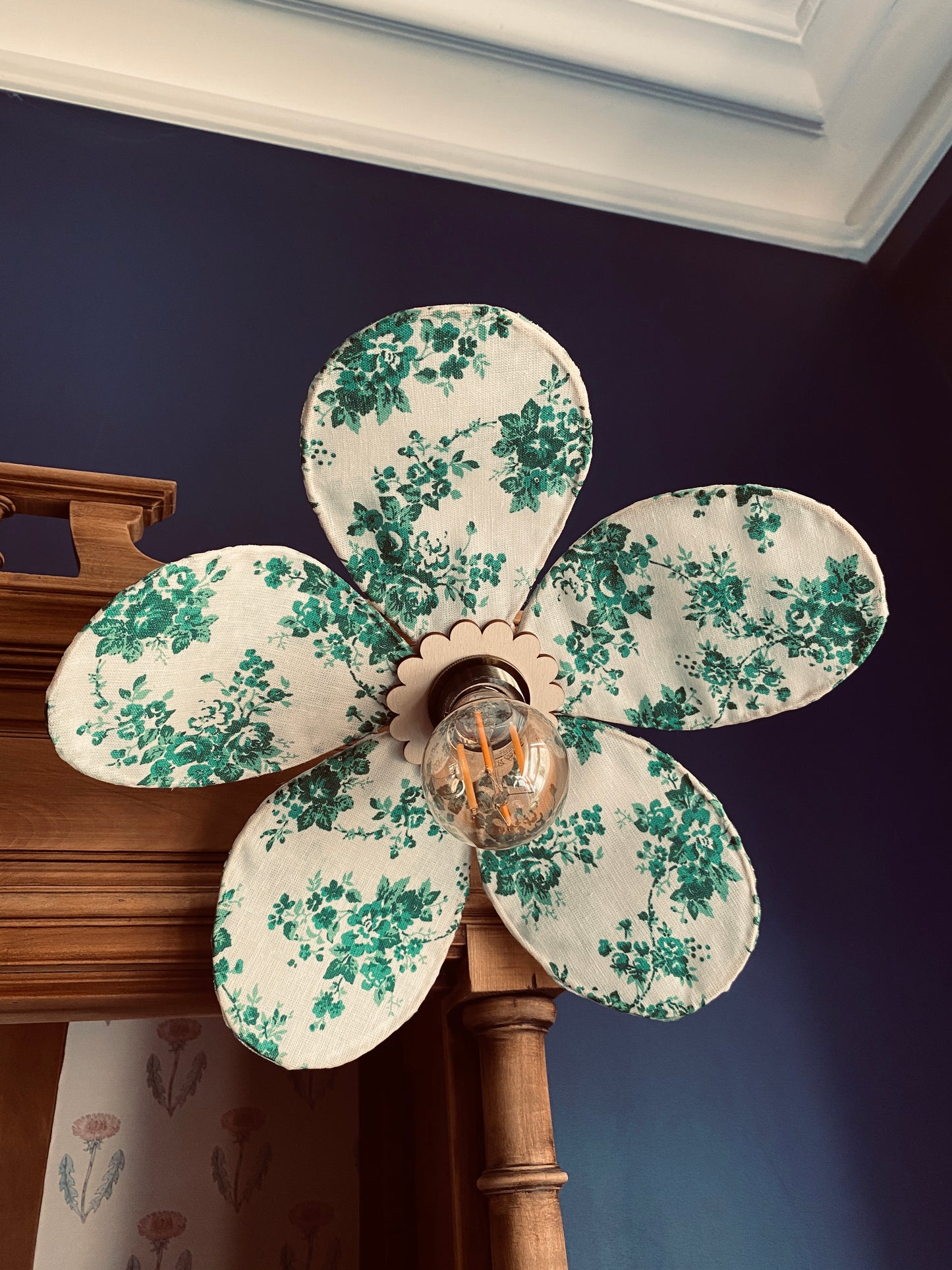 Lampe Rosalie romantique verte