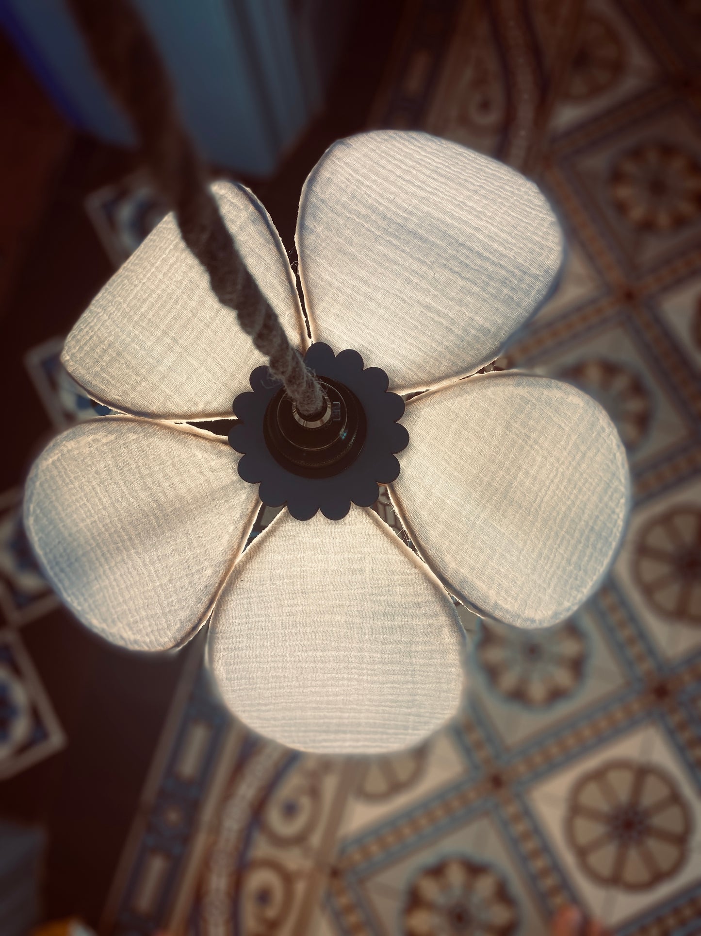 Lampe Rosalie articulée gaze de coton